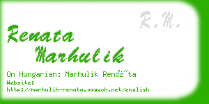 renata marhulik business card